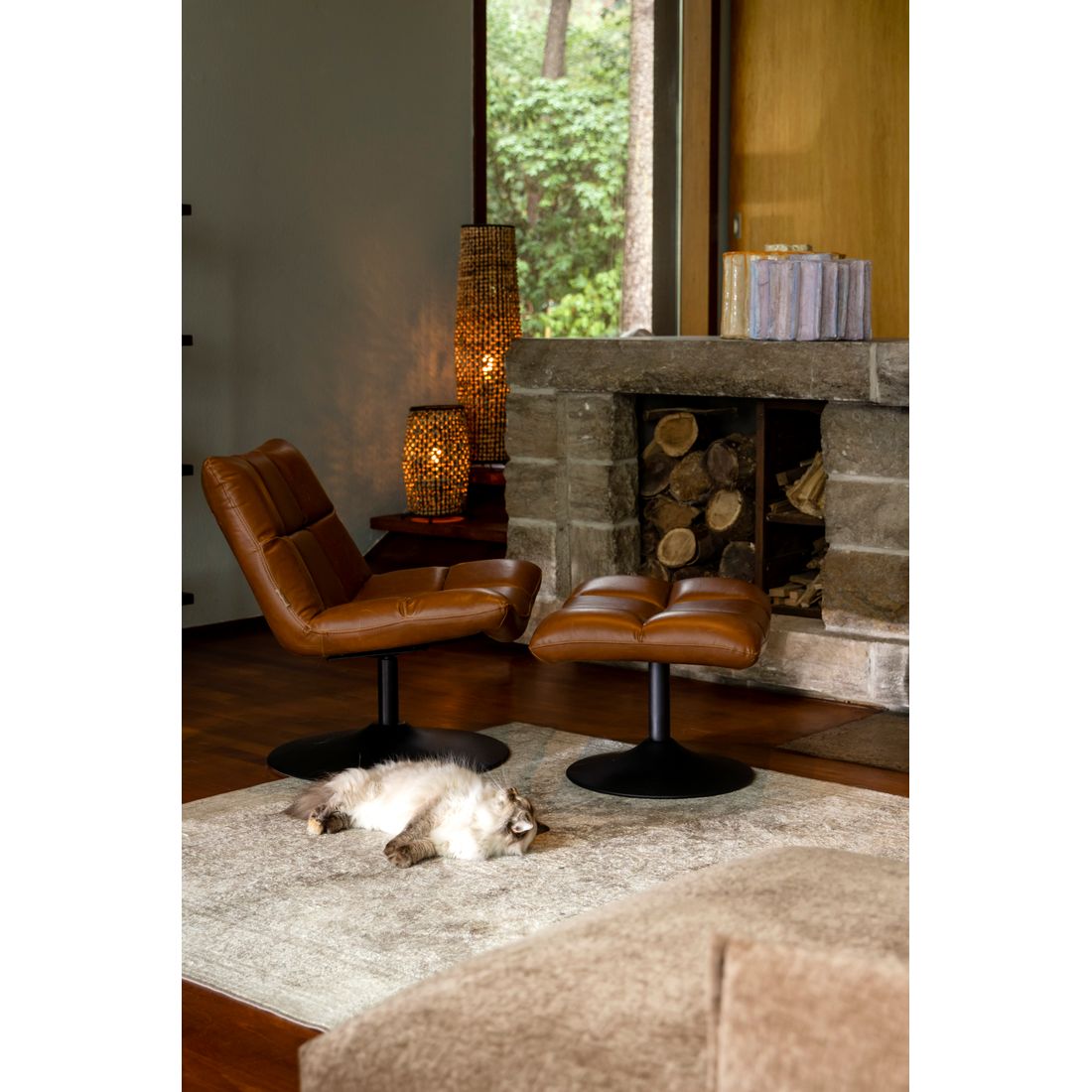 Dutchbone Fauteuil Bar Vintage Bruin - KwaliteitWonen.nl