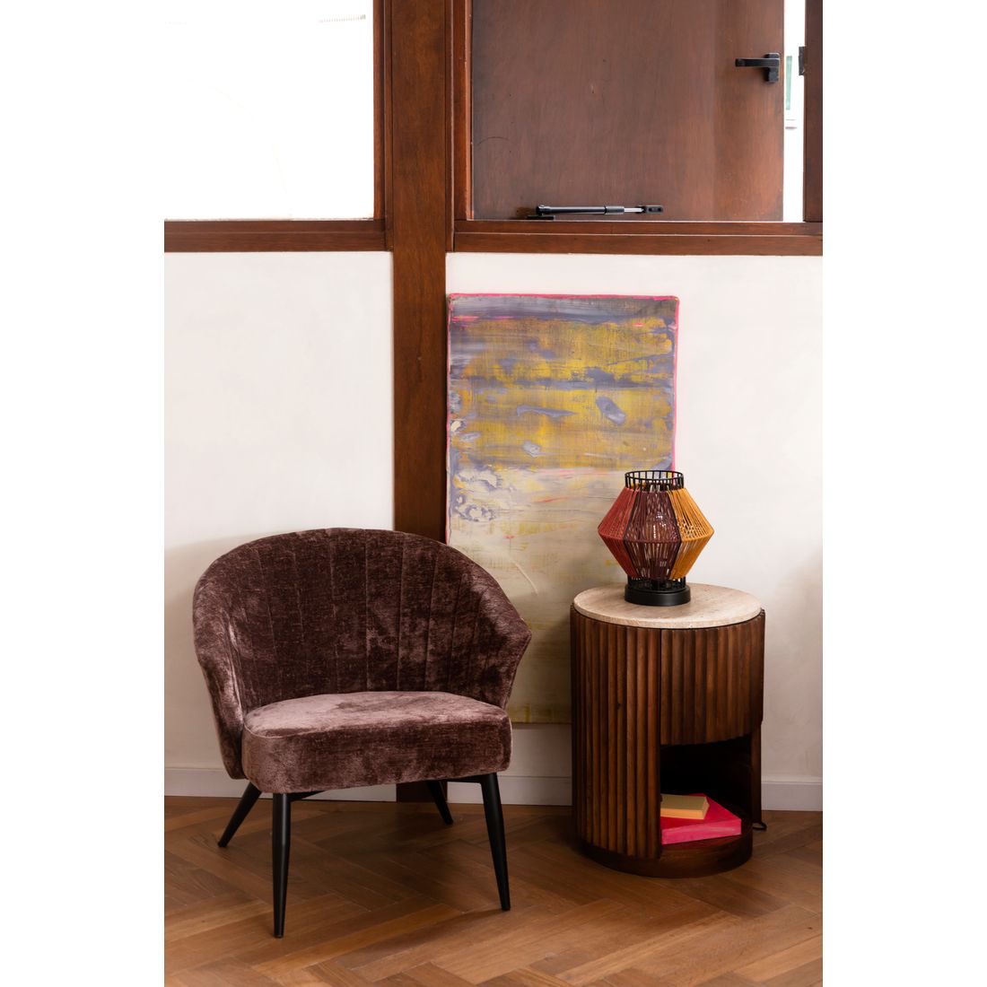Dutchbone Fauteuil Georgia Paars - KwaliteitWonen.nl