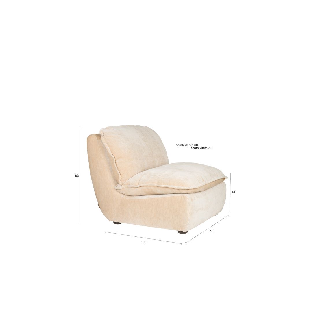 Dutchbone Fauteuil Radley Beige - KwaliteitWonen.nl