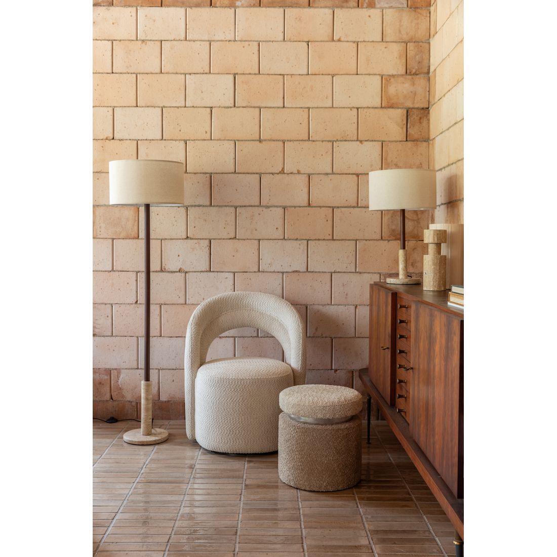 Dutchbone Fauteuil Seina Swivel Beige - KwaliteitWonen.nl