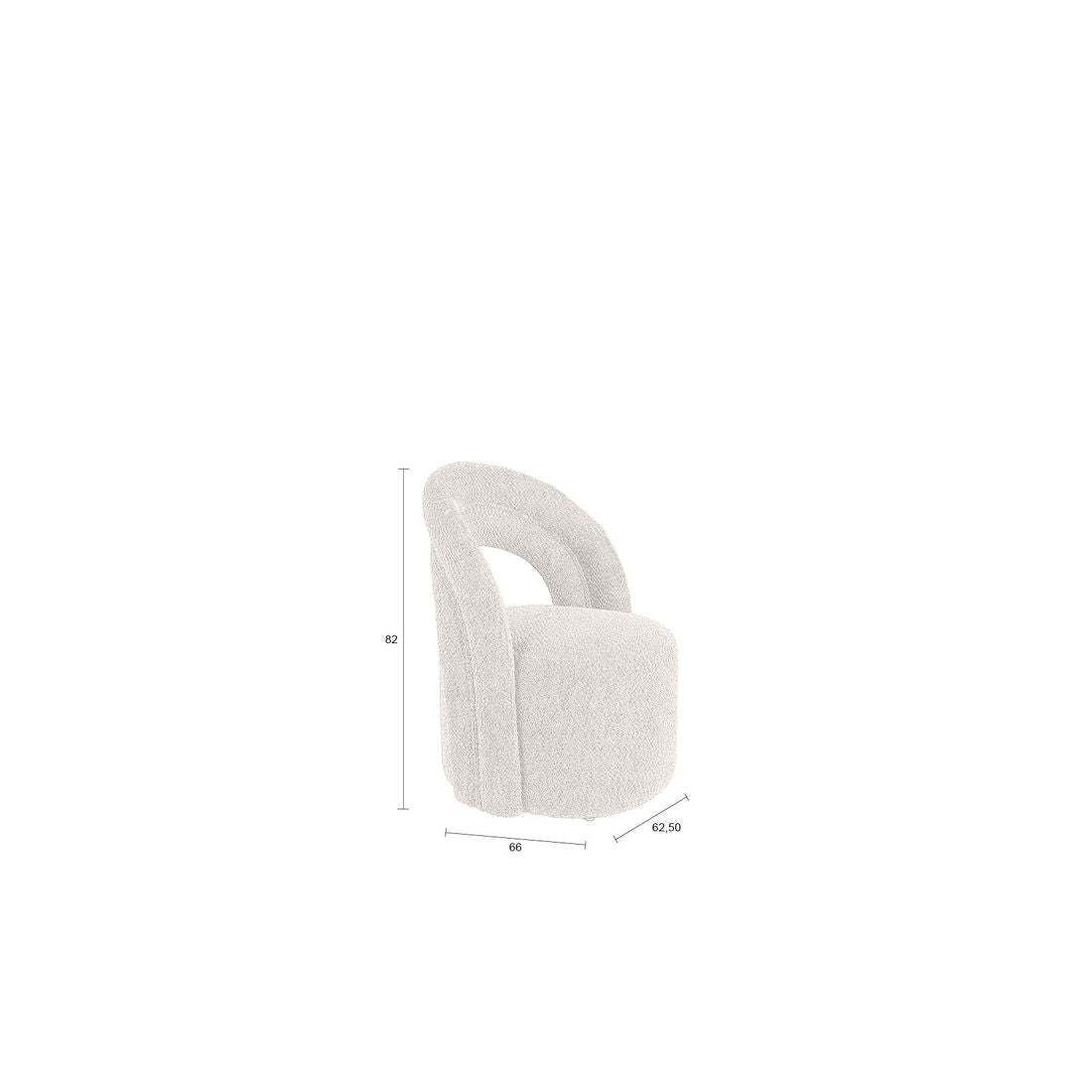 Dutchbone Fauteuil Seina Swivel Beige - KwaliteitWonen.nl