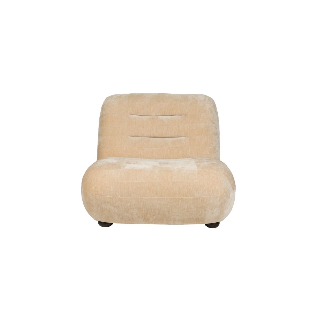 Dutchbone Fauteuil Wyatt Velours Beige - KwaliteitWonen.nl