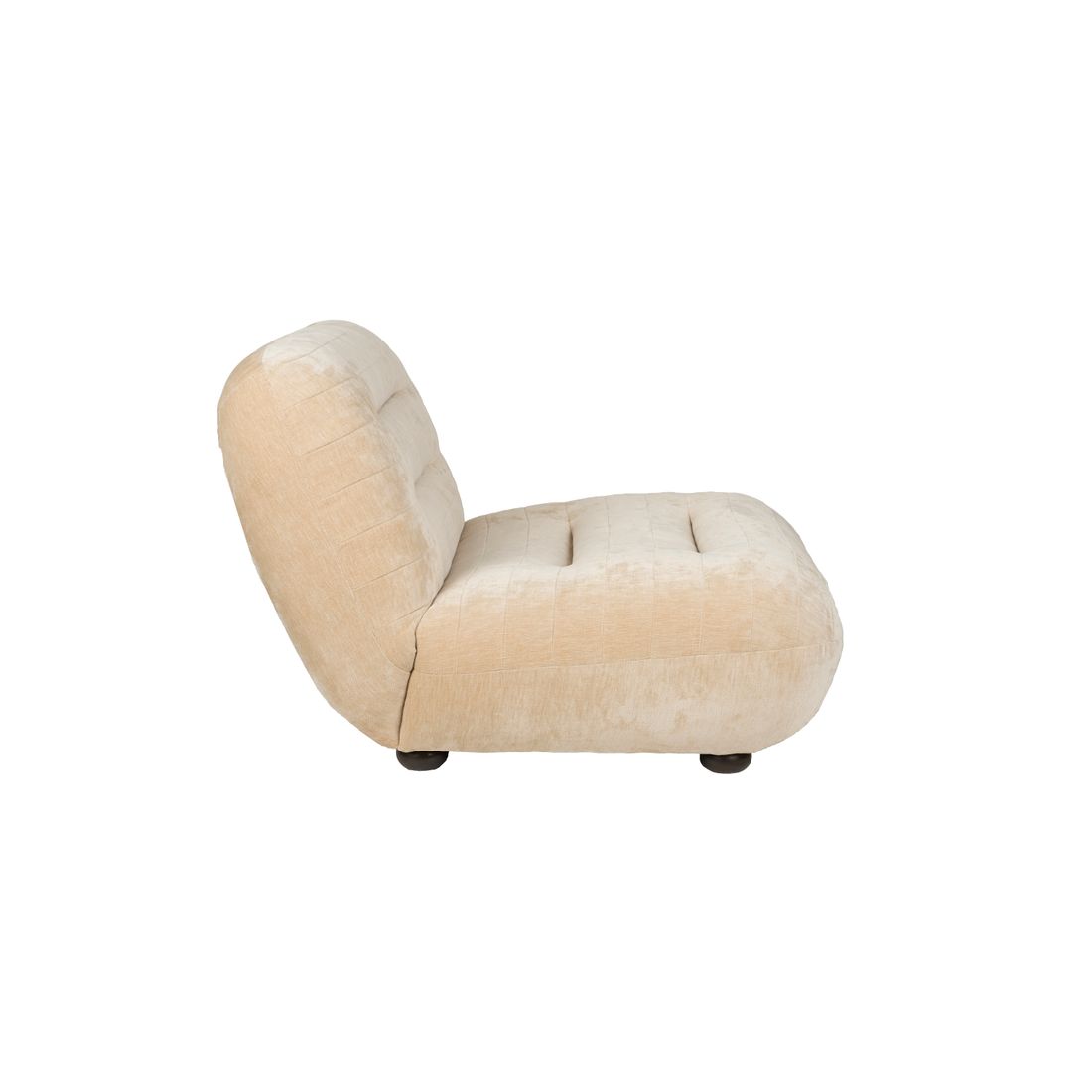 Dutchbone Fauteuil Wyatt Velours Beige - KwaliteitWonen.nl