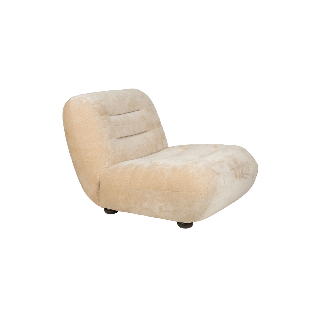 Dutchbone Fauteuil Wyatt Velours Beige - KwaliteitWonen.nl