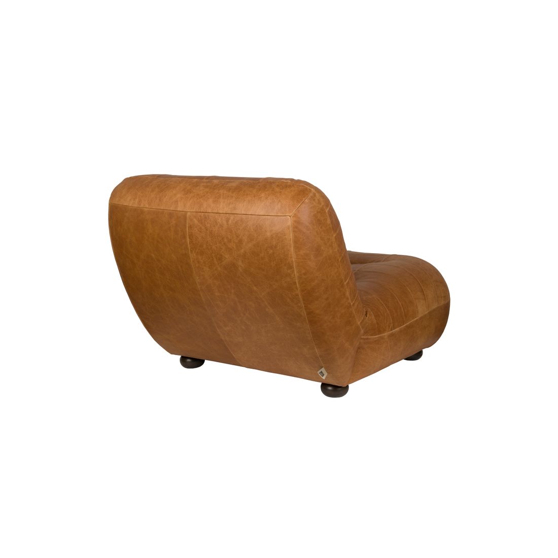 Dutchbone Fauteuil Wyatt Wax Leer Cognac - KwaliteitWonen.nl