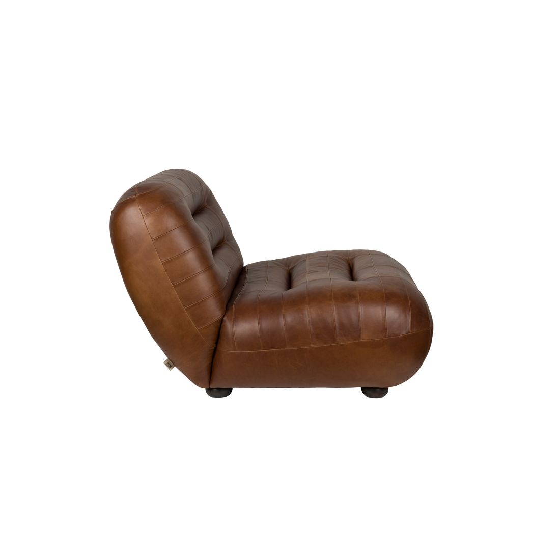 Dutchbone Fauteuil Wyatt Wax Leer Donkerbruin - KwaliteitWonen.nl