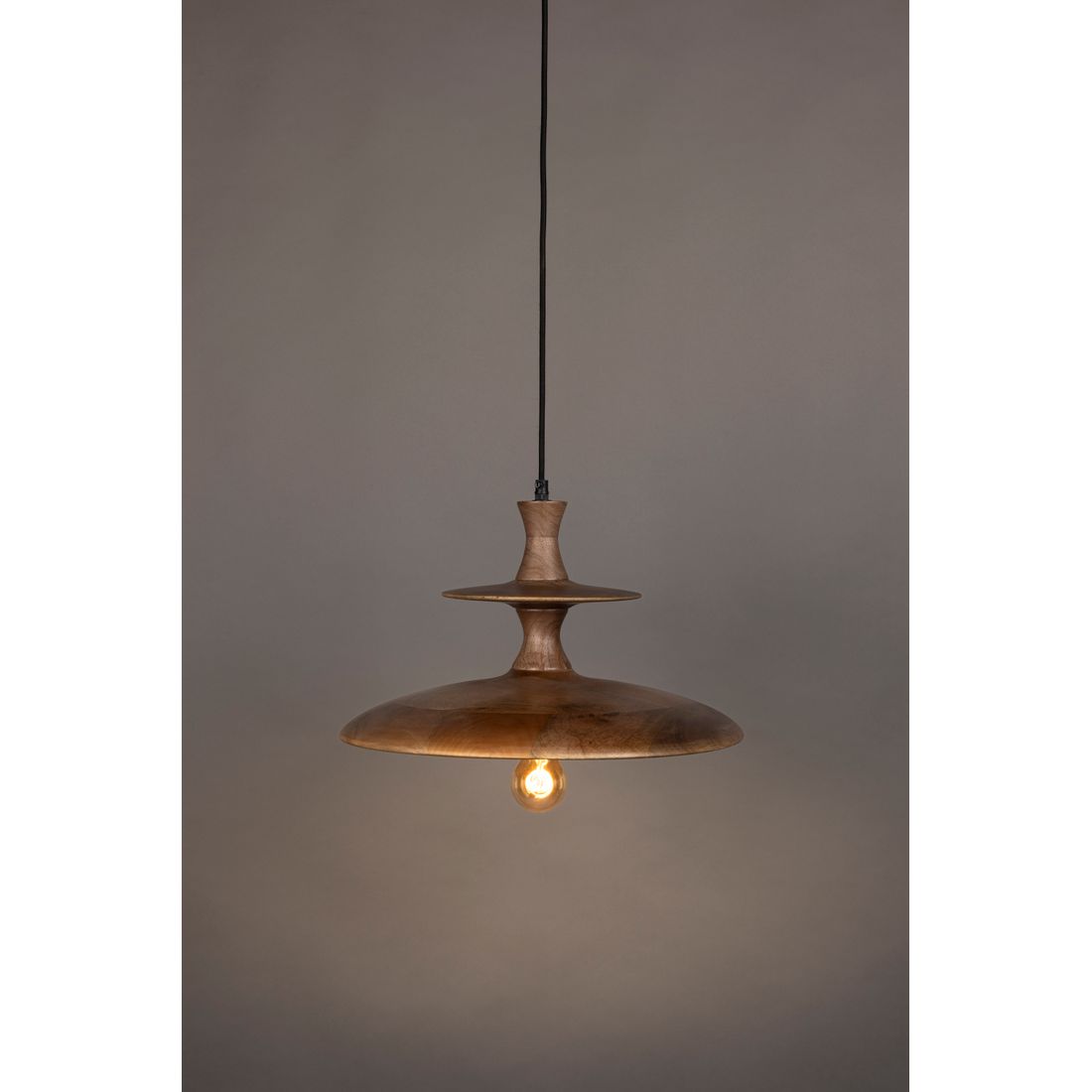 Dutchbone Hanglamp Cath L Walnoot - KwaliteitWonen.nl