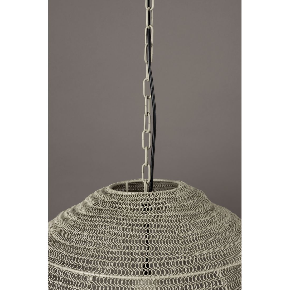 Dutchbone Hanglamp Meezan Zand Grijs M - KwaliteitWonen.nl