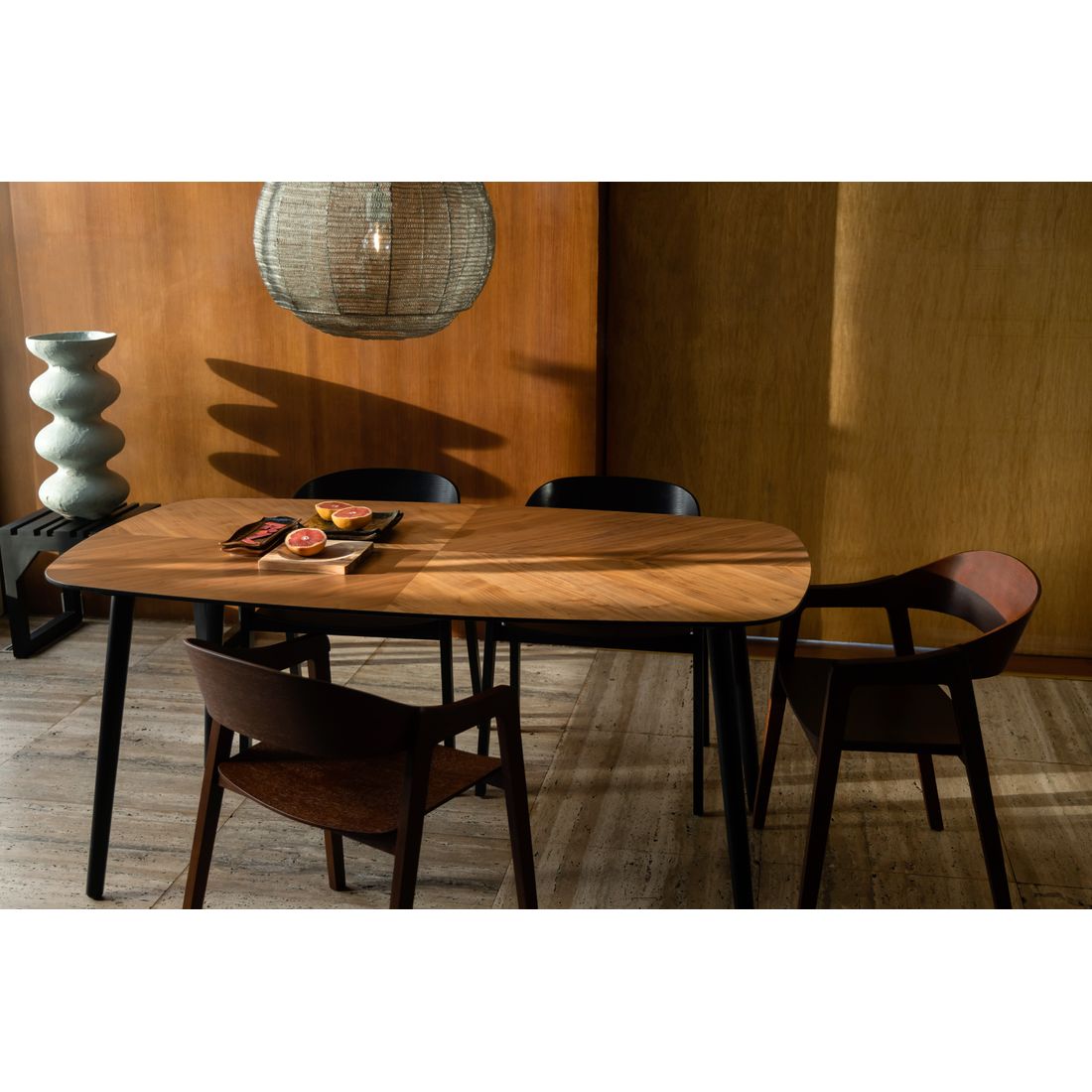 Dutchbone Hanglamp Meezan Zwart XL - KwaliteitWonen.nl