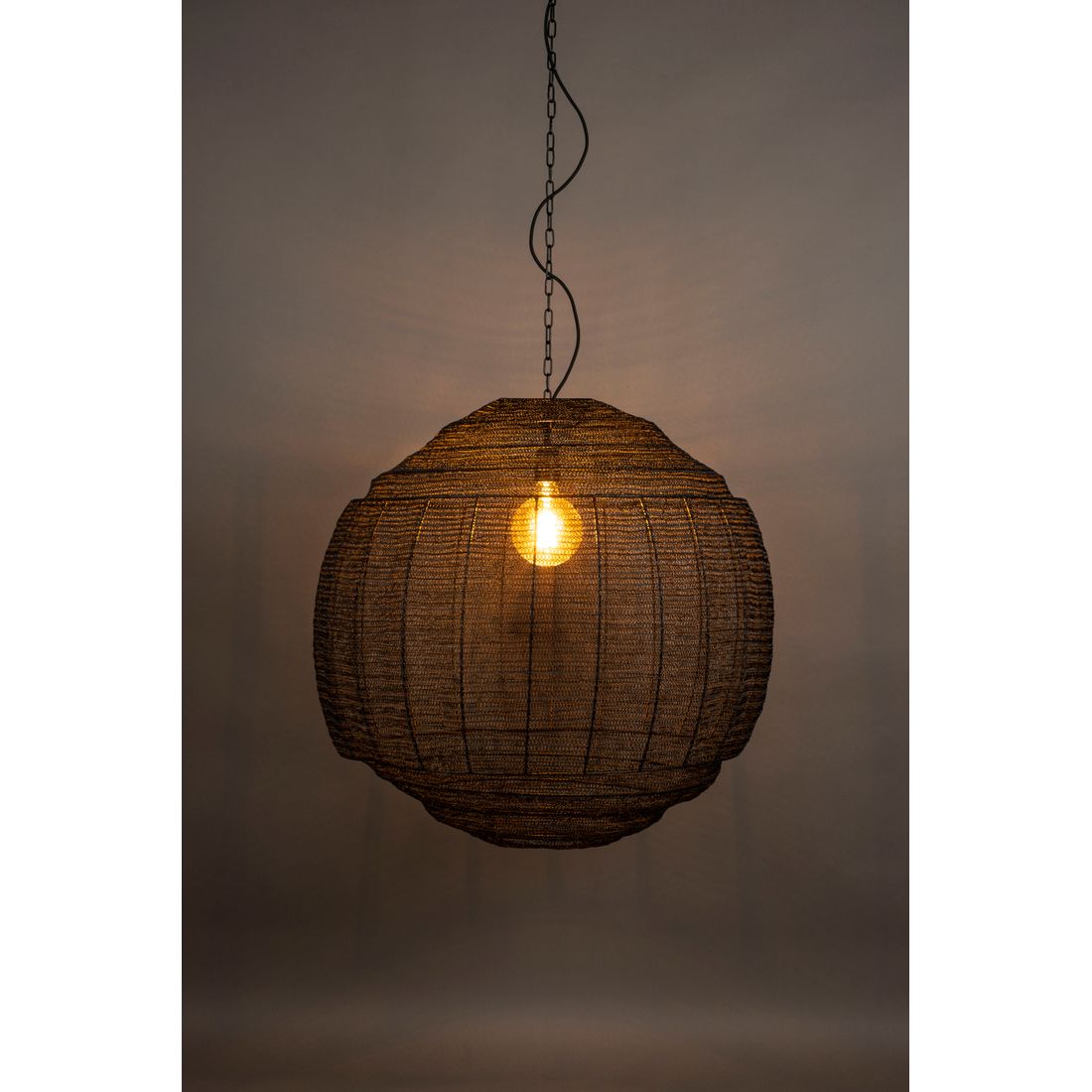 Dutchbone Hanglamp Meezan Zwart XL - KwaliteitWonen.nl