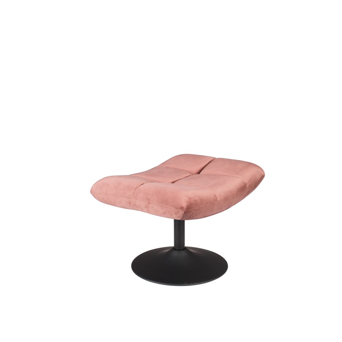 Dutchbone Hocker Bar Fluweel Oud Roze - KwaliteitWonen.nl