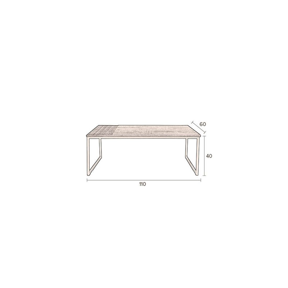 Dutchbone Salontafel Randi Mangohout - KwaliteitWonen.nl