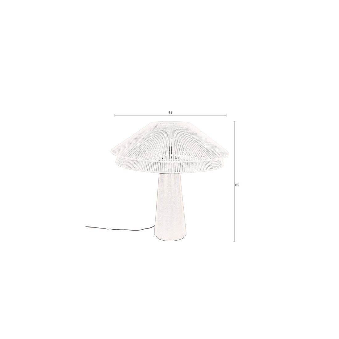 Dutchbone Tafellamp Elon Beige - KwaliteitWonen.nl