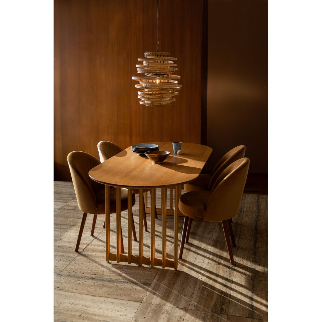 Dutchbone Verstelbare Eettafel Barlet 200/240x90cm Eiken - KwaliteitWonen.nl