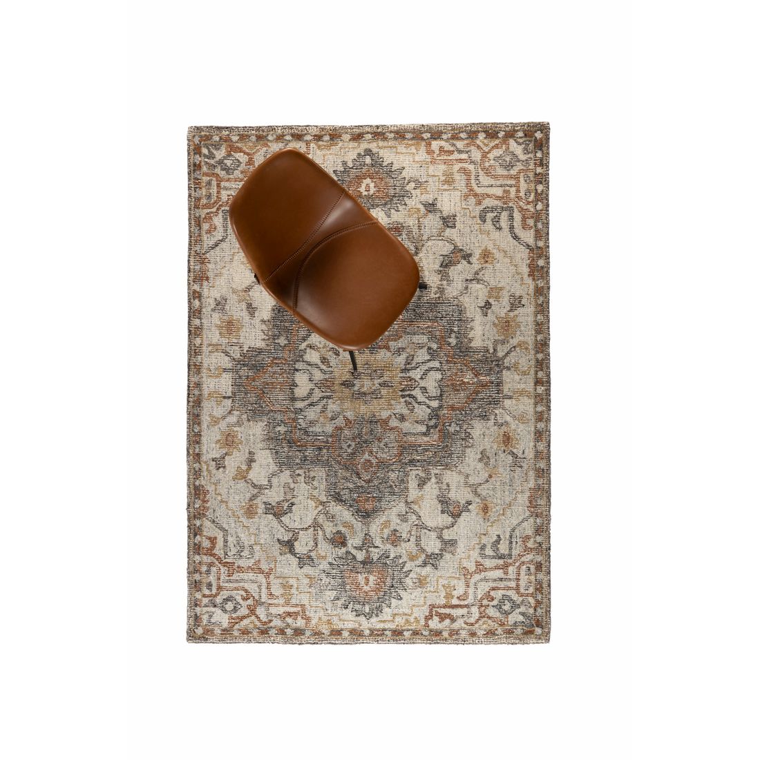 Dutchbone Vloerkleed Amori 160x230cm Grijs Bruin - KwaliteitWonen.nl