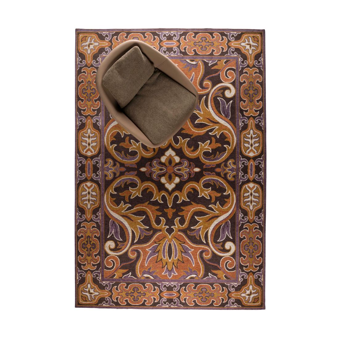 Dutchbone Vloerkleed Bashmira 160x230cm Aardse Kleuren - KwaliteitWonen.nl