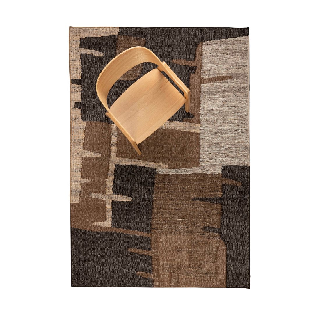 Dutchbone Vloerkleed Briton 160x230cm Bruin - KwaliteitWonen.nl