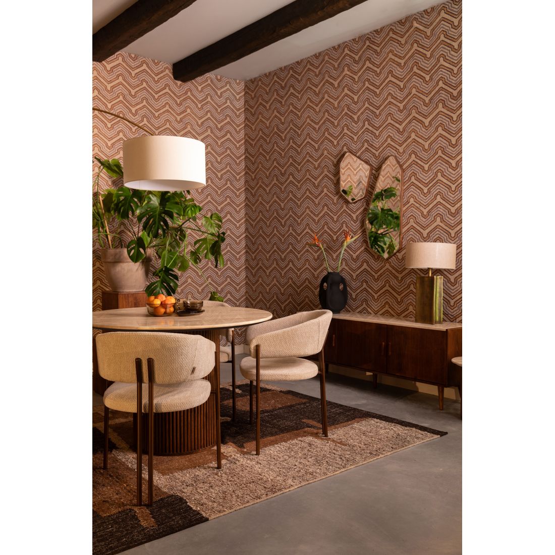 Dutchbone Vloerkleed Briton 160x230cm Bruin - KwaliteitWonen.nl