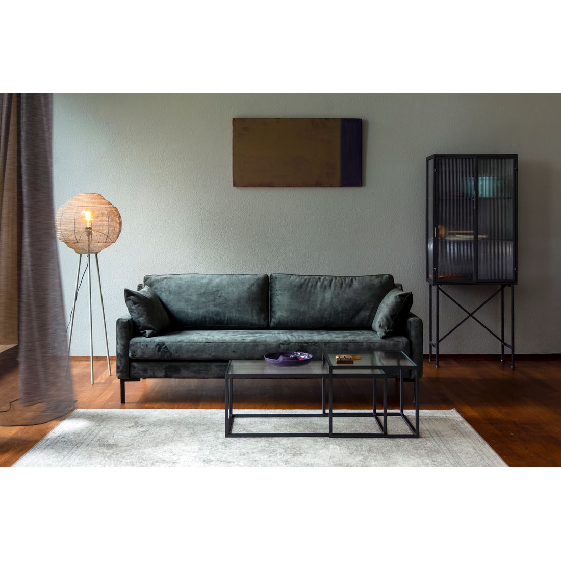 Dutchbone Vloerkleed Rugged 170x240cm Lichtgrijs Beige - KwaliteitWonen.nl