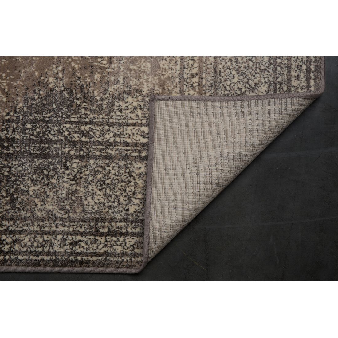 Dutchbone Vloerkleed Rugged 200x300cm Lichtgrijs Beige - KwaliteitWonen.nl