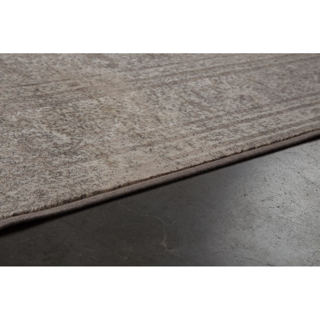 Dutchbone Vloerkleed Rugged 200x300cm Lichtgrijs Beige - KwaliteitWonen.nl