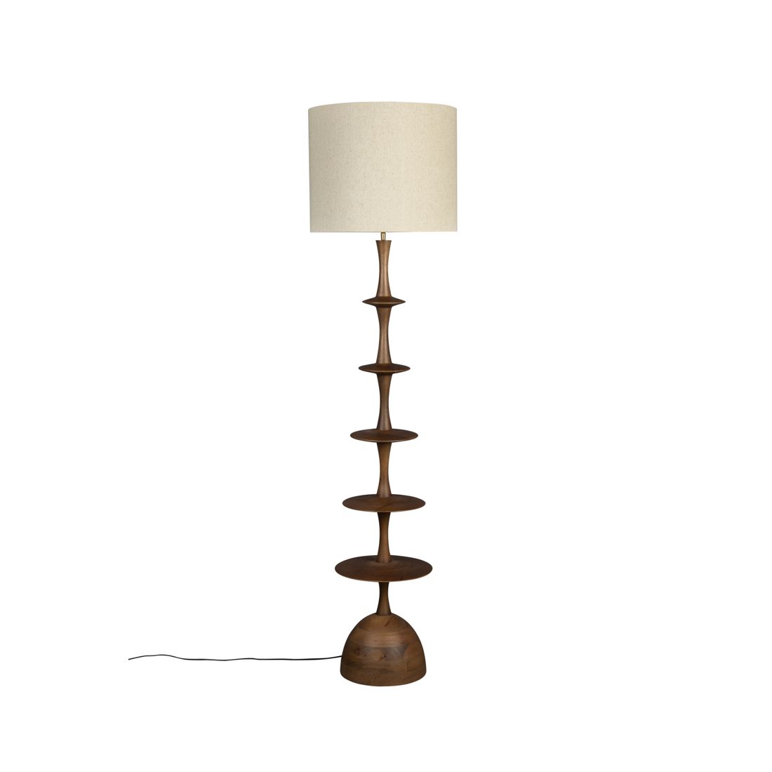 Dutchbone Vloerlamp Cath Walnoot - KwaliteitWonen.nl