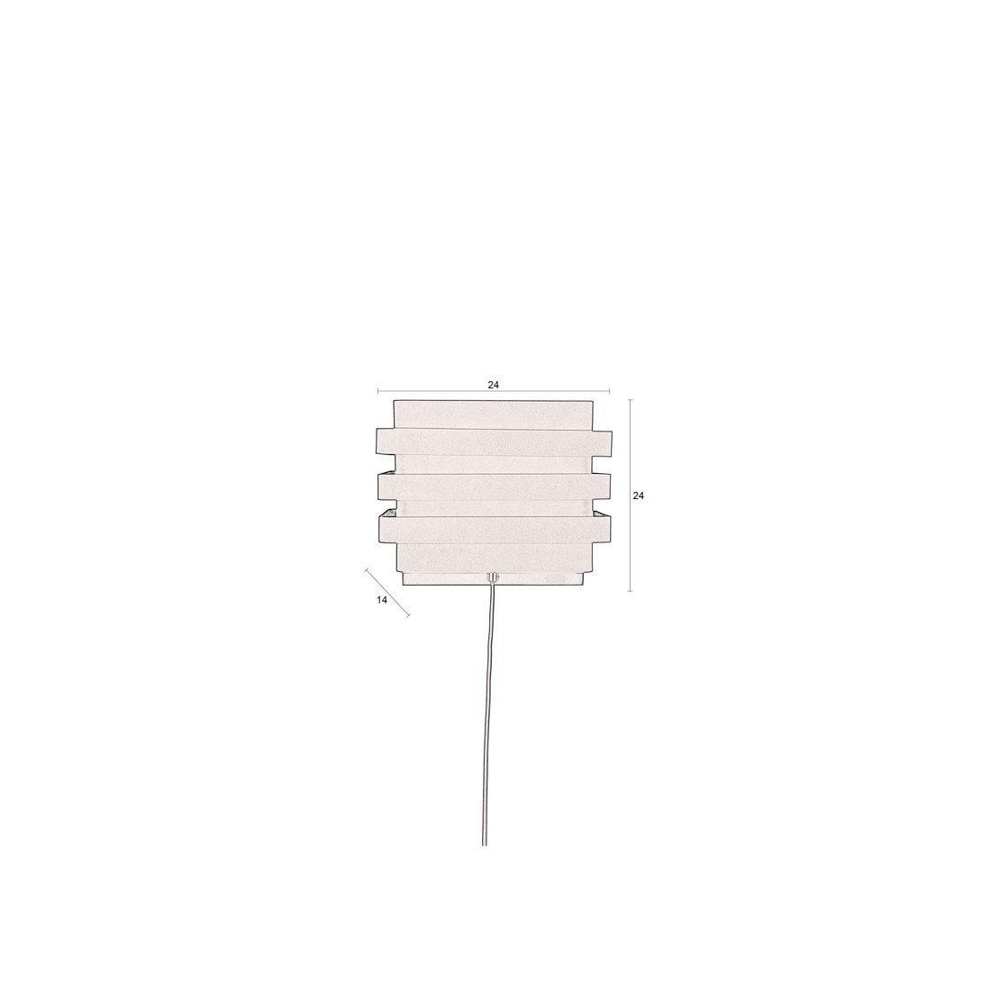 Dutchbone Wandlamp Dumont Zwart - KwaliteitWonen.nl