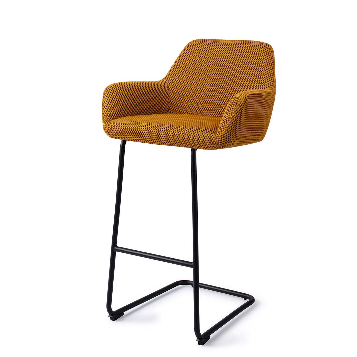 Jesper Home Hiroo Groovy Garam 3D Barkruk - Arch Black (H) - KwaliteitWonen.nl