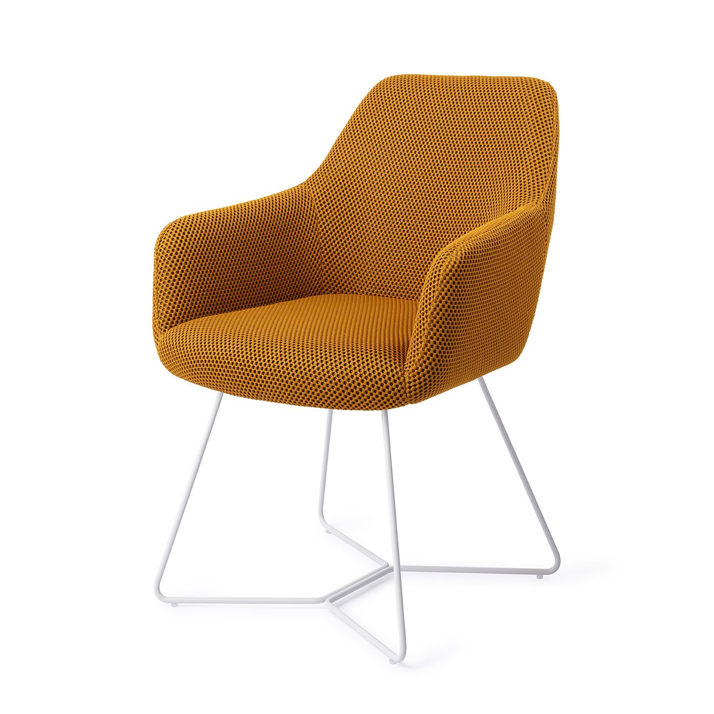 Jesper Home Hiroo Groovy Garam Eetkamerstoel - Beehive White - KwaliteitWonen.nl