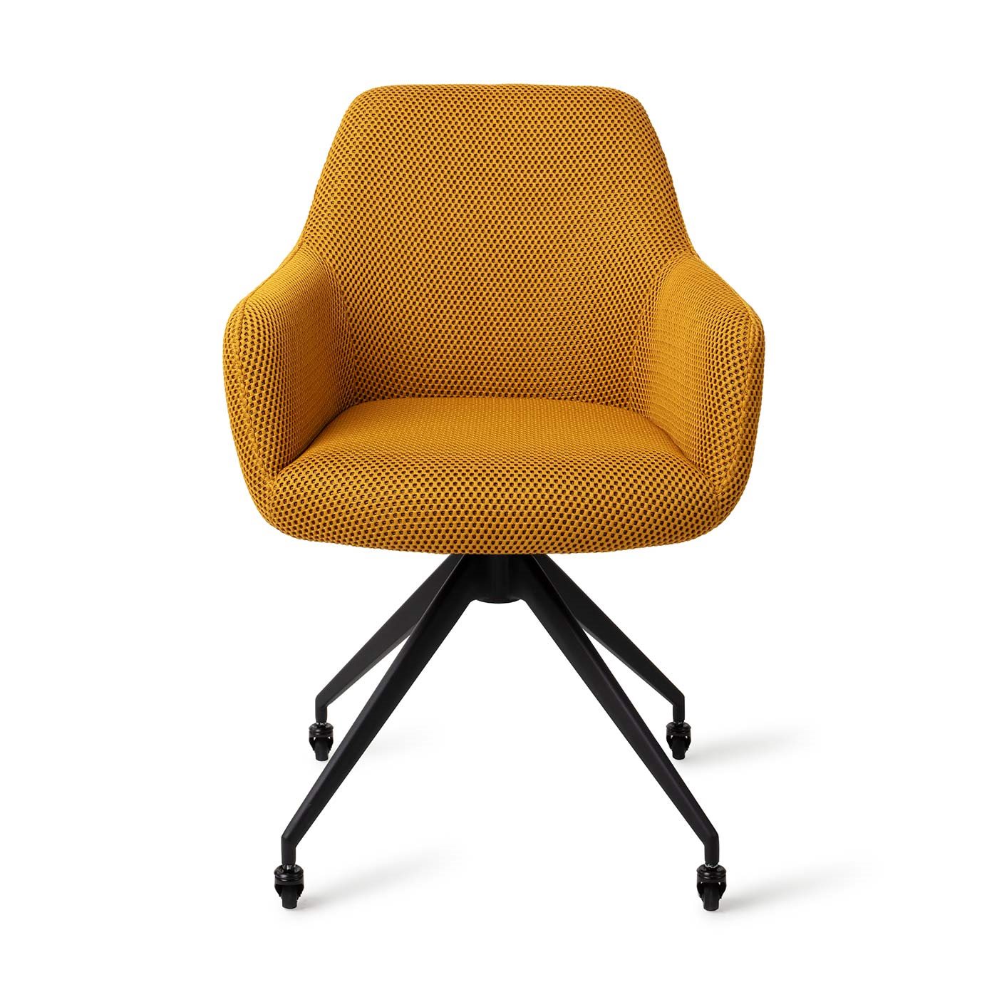 Jesper Home Hiroo Groovy Garam Eetkamerstoel - Glide Black - KwaliteitWonen.nl