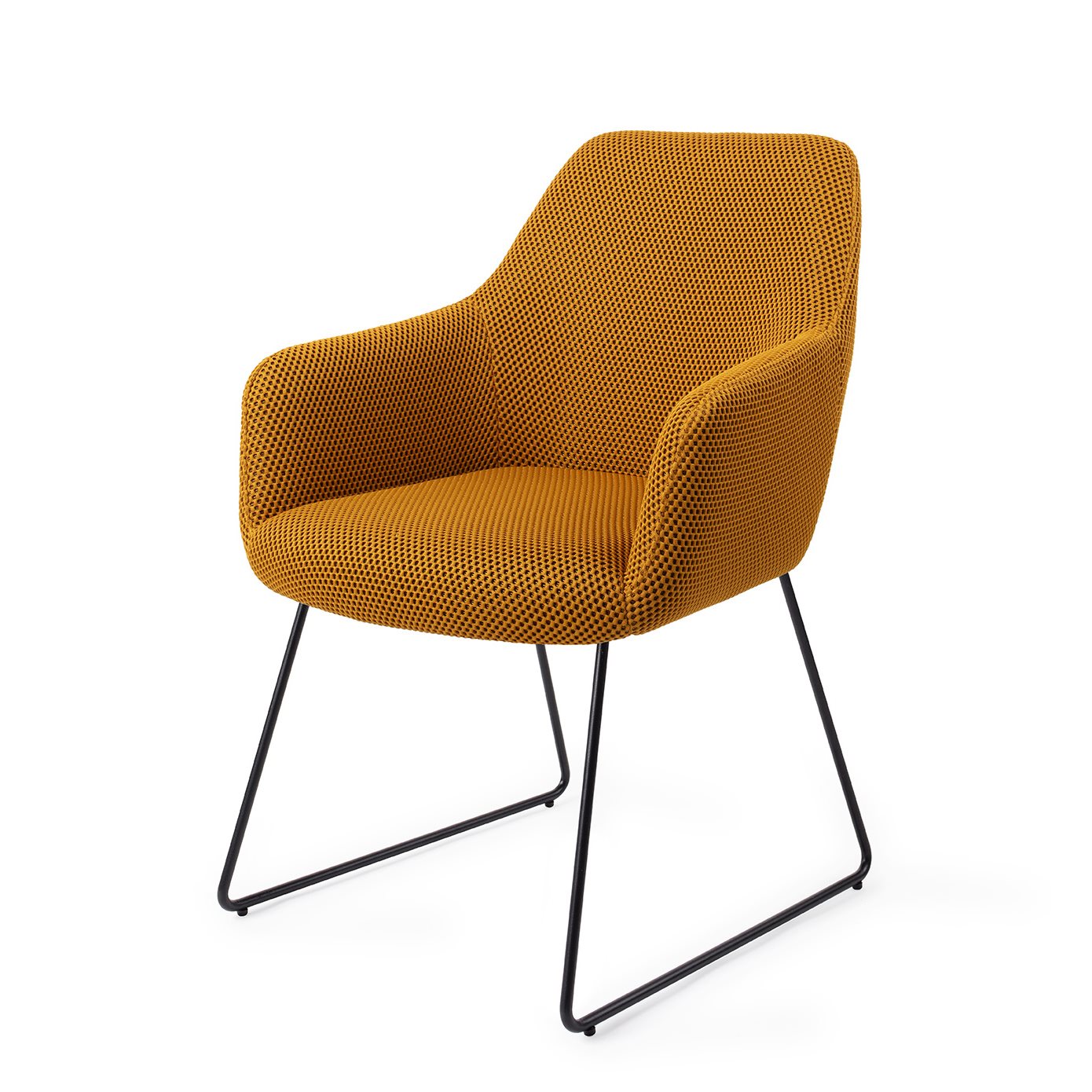 Jesper Home Hiroo Groovy Garam Eetkamerstoel - Slide Black - KwaliteitWonen.nl