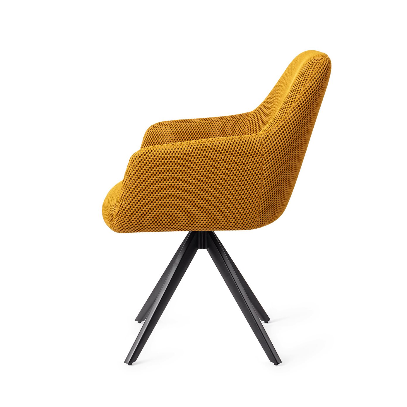 Jesper Home Hiroo Groovy Garam Eetkamerstoel - Turn Black - KwaliteitWonen.nl