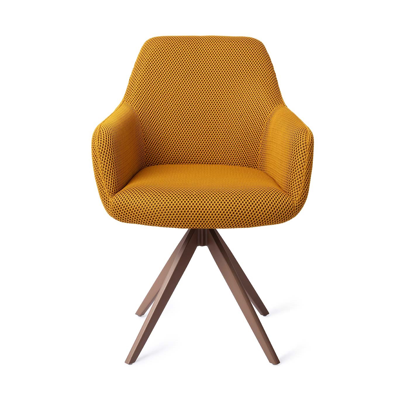 Jesper Home Hiroo Groovy Garam Eetkamerstoel - Turn Brown - KwaliteitWonen.nl