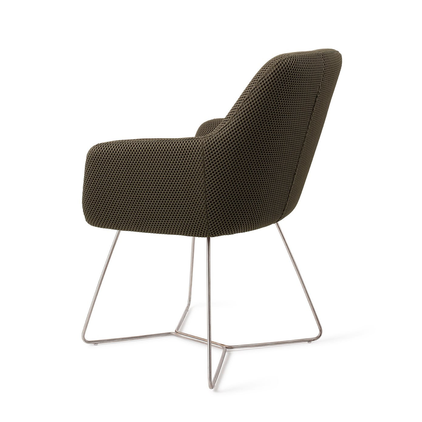 Jesper Home Hiroo Jungle Jewel Eetkamerstoel - Beehive Steel - KwaliteitWonen.nl