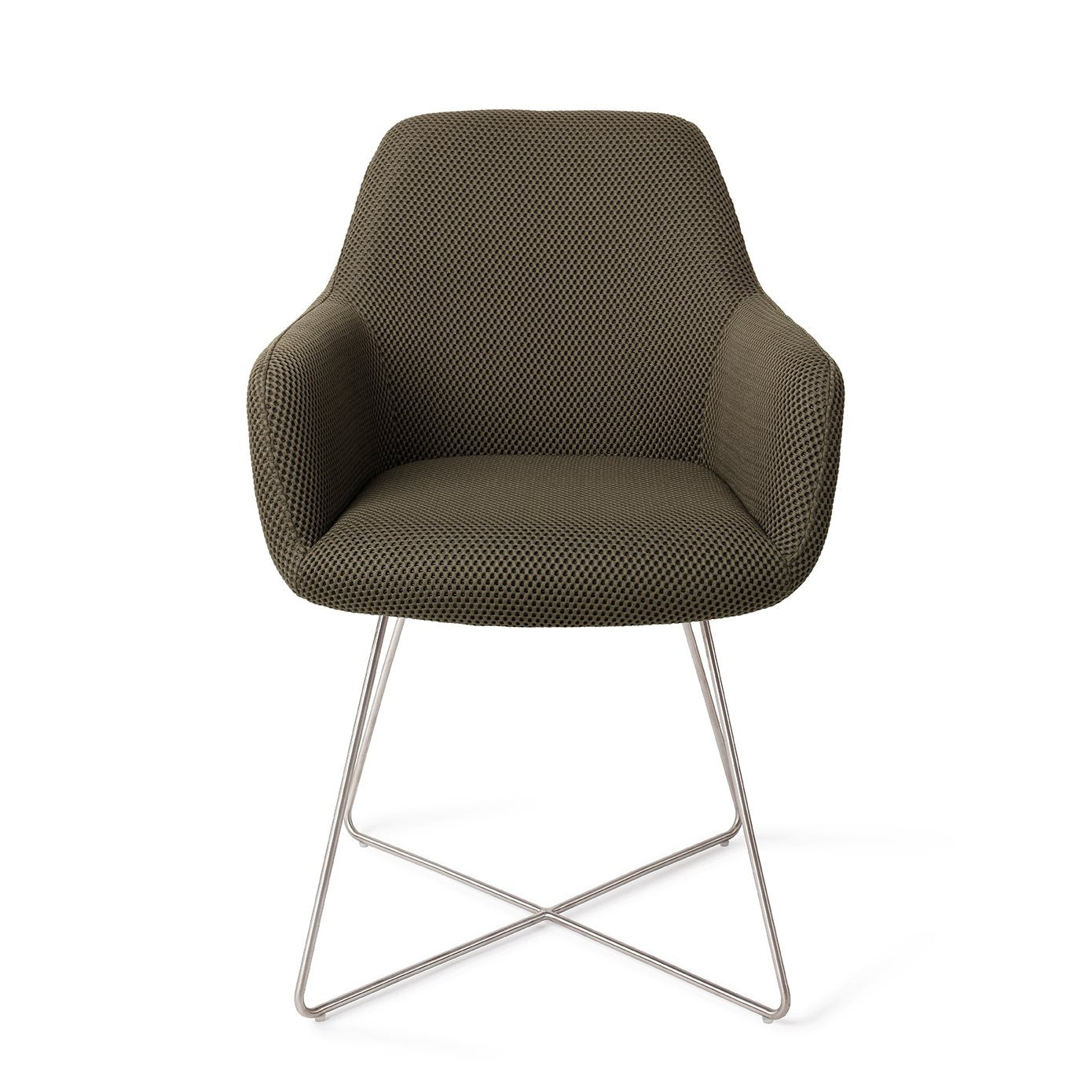 Jesper Home Hiroo Jungle Jewel Eetkamerstoel - Cross Steel - KwaliteitWonen.nl