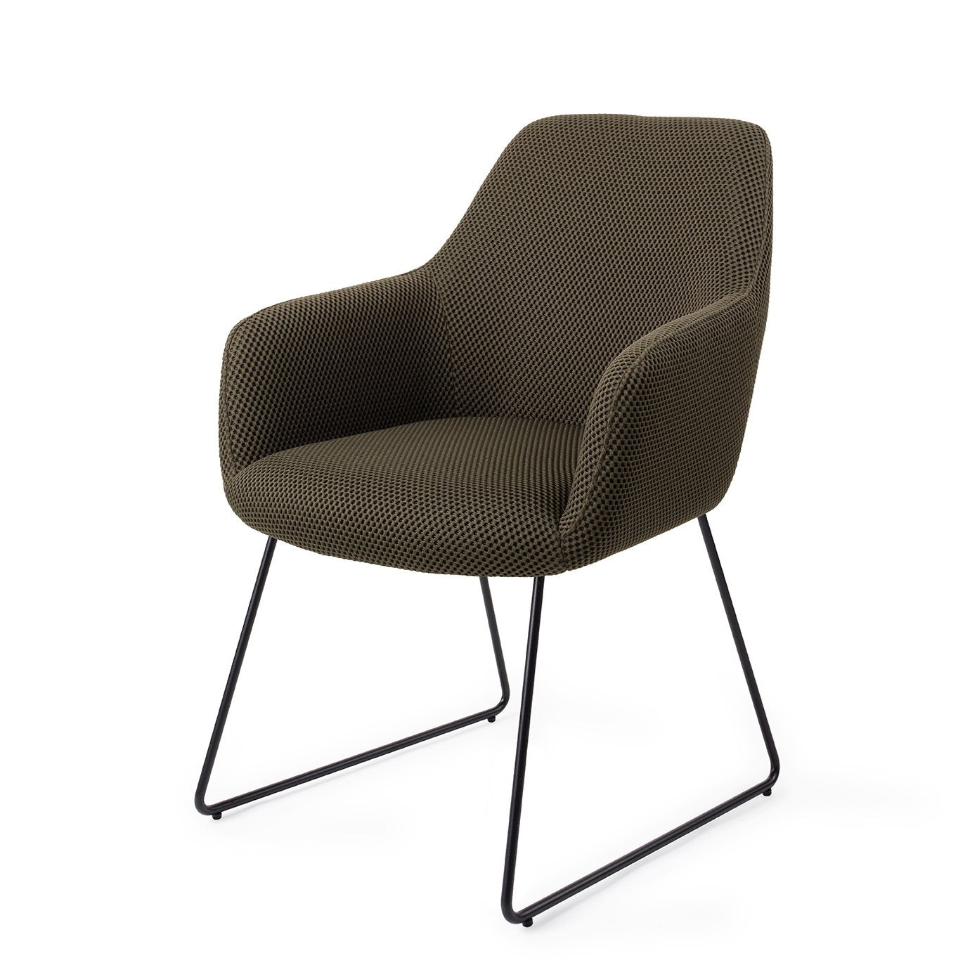 Jesper Home Hiroo Jungle Jewel Eetkamerstoel - Slide Black - KwaliteitWonen.nl