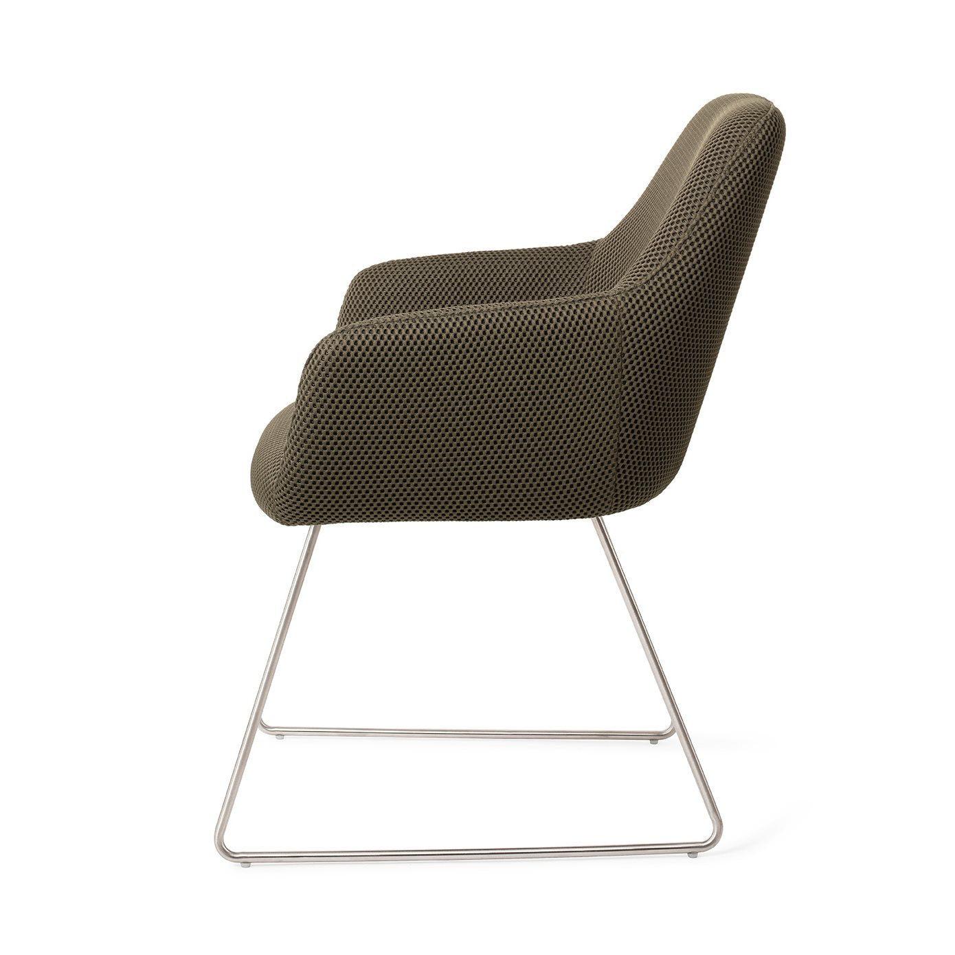 Jesper Home Hiroo Jungle Jewel Eetkamerstoel - Slide Steel - KwaliteitWonen.nl