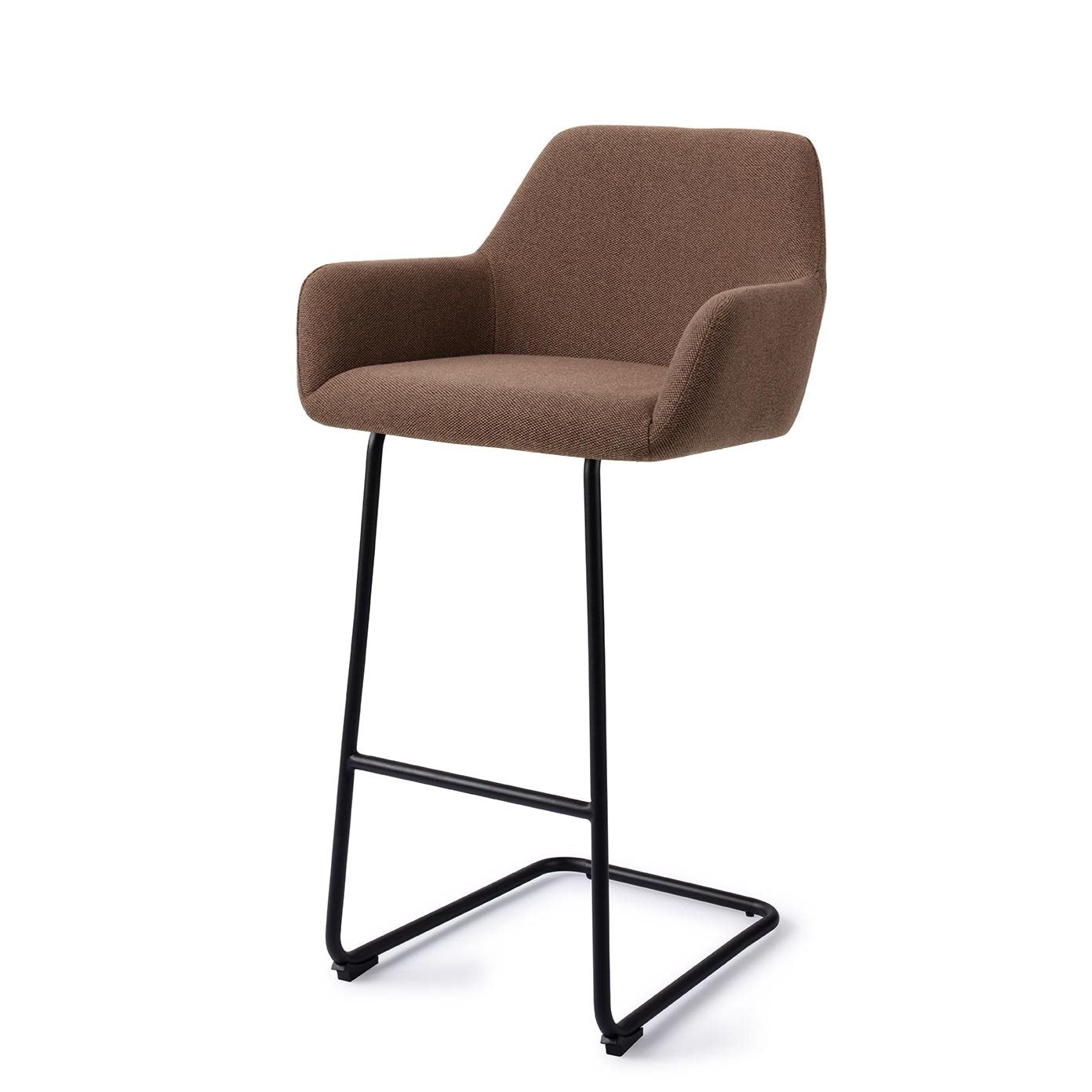 Jesper Home Hiroo Rustic Rye Barkruk - Arch Black (H) - KwaliteitWonen.nl