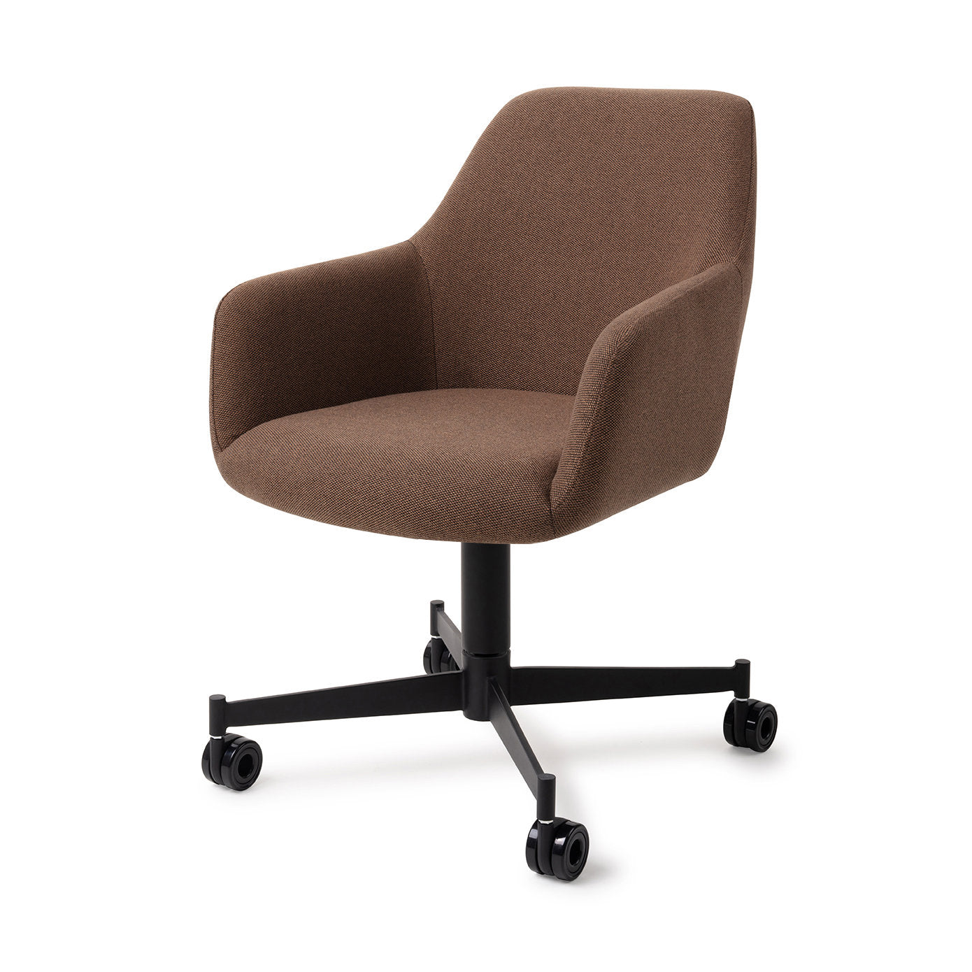 Jesper Home Hiroo Rustic Rye Eetkamerstoel - Caster Black - KwaliteitWonen.nl