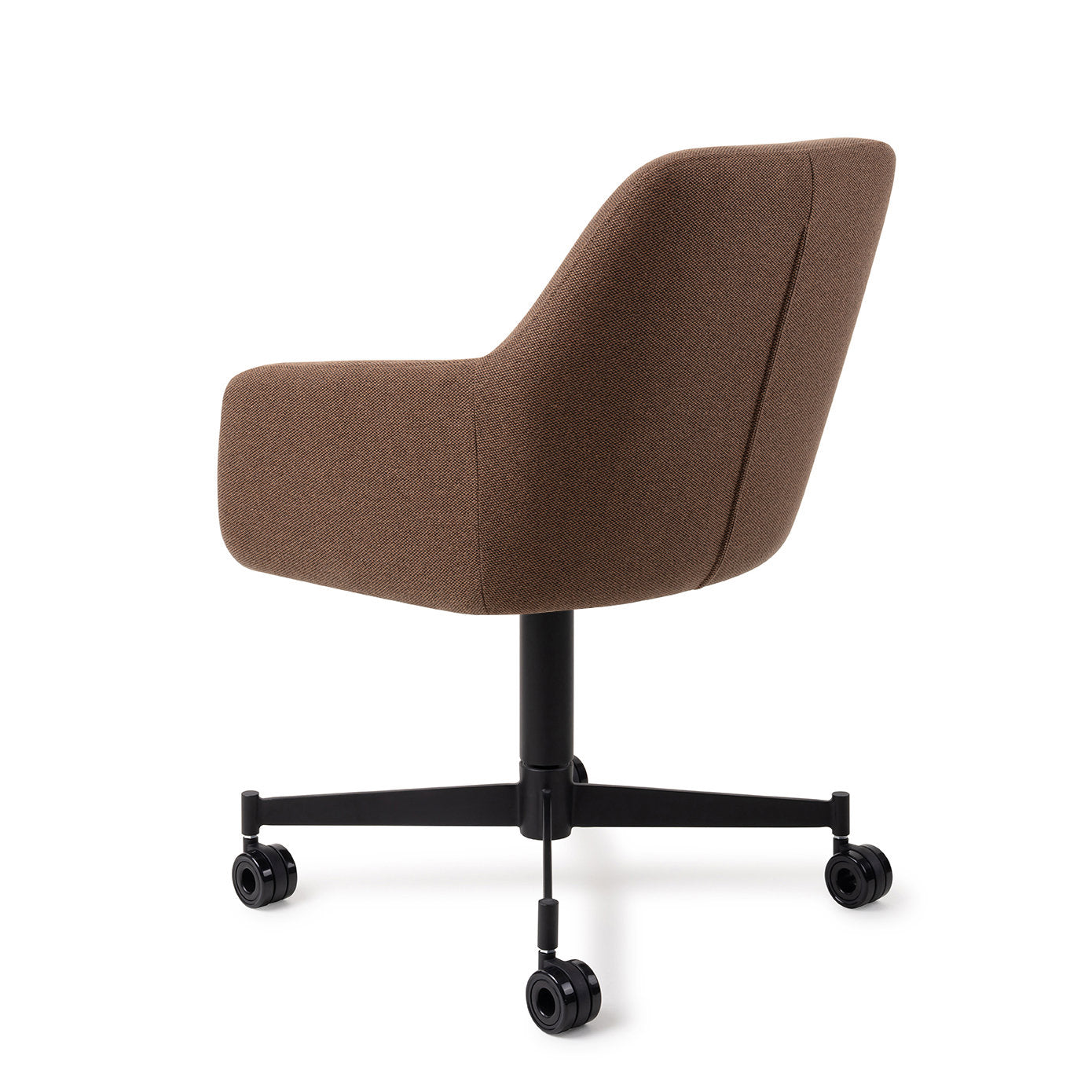 Jesper Home Hiroo Rustic Rye Eetkamerstoel - Caster Black - KwaliteitWonen.nl