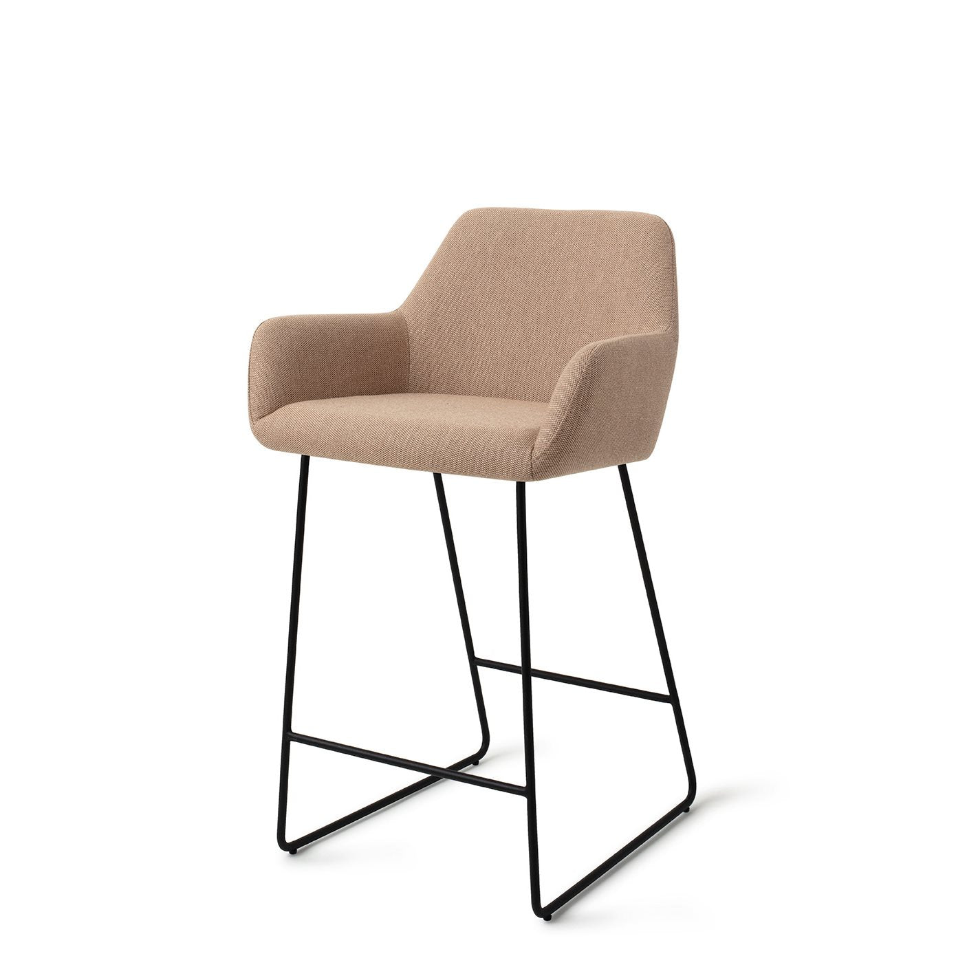 Jesper Home Hiroo Whisper Wheat Barkruk - Slide Black (L) - KwaliteitWonen.nl