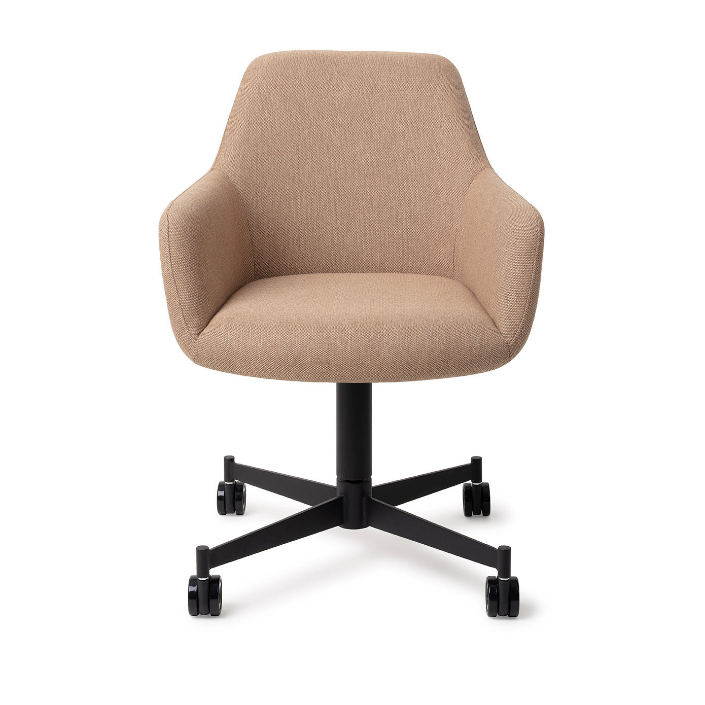 Jesper Home Hiroo Whisper Wheat Eetkamerstoel - Caster Black - KwaliteitWonen.nl