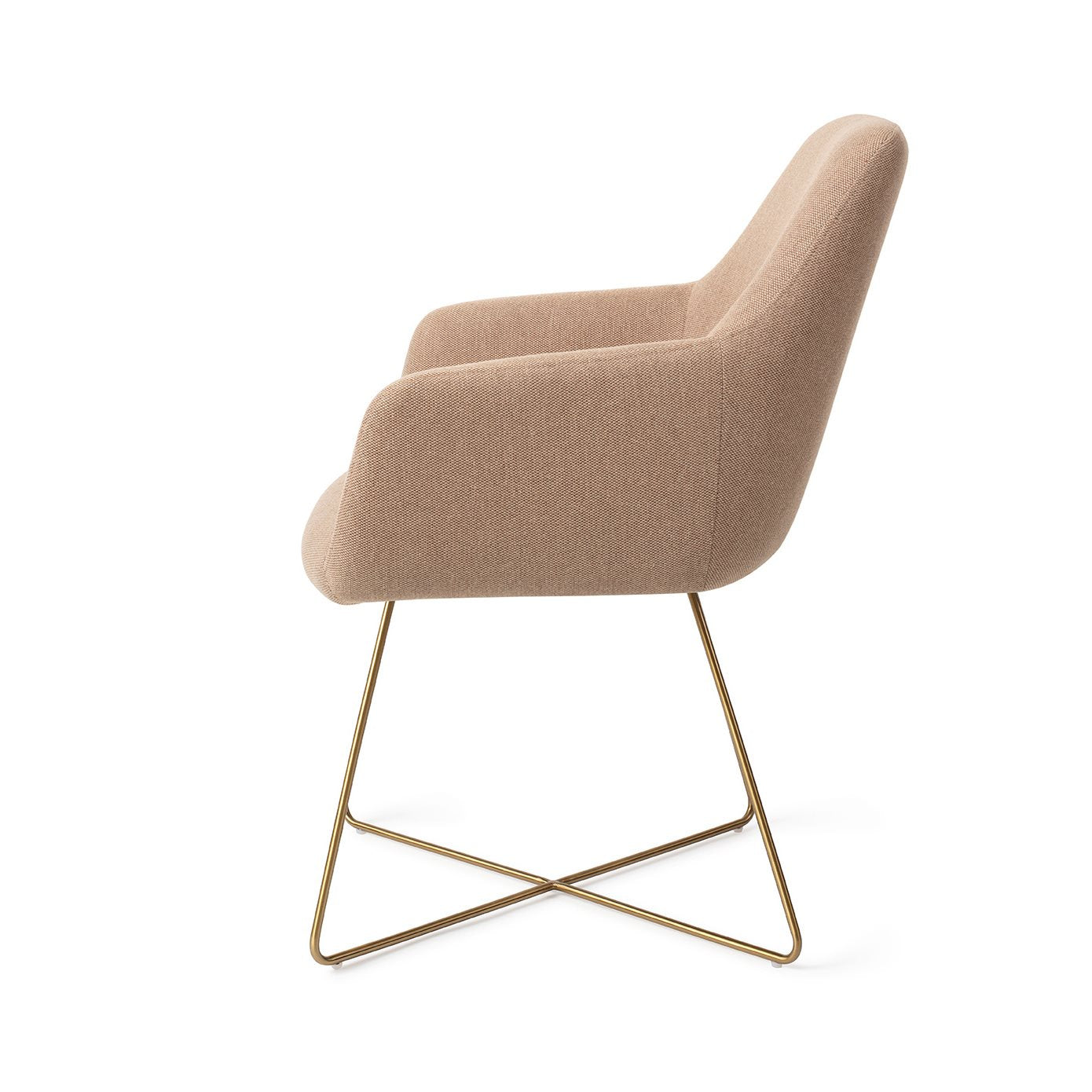 Jesper Home Hiroo Whisper Wheat Eetkamerstoel - Cross Gold - KwaliteitWonen.nl