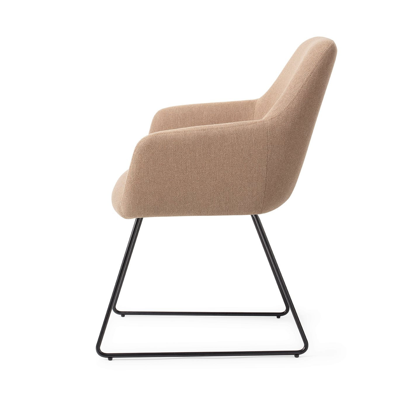 Jesper Home Hiroo Whisper Wheat Eetkamerstoel - Slide Black - KwaliteitWonen.nl