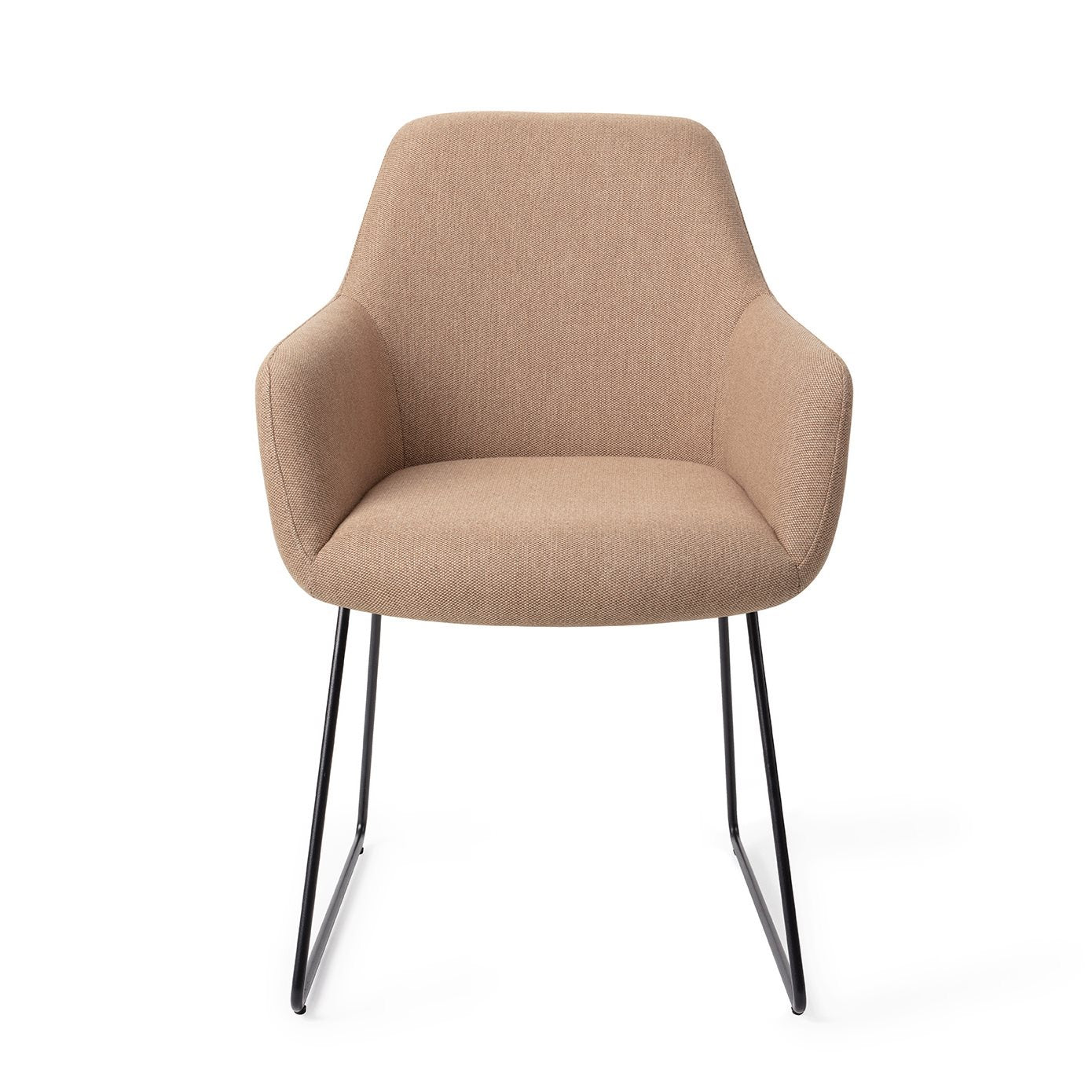 Jesper Home Hiroo Whisper Wheat Eetkamerstoel - Slide Black - KwaliteitWonen.nl