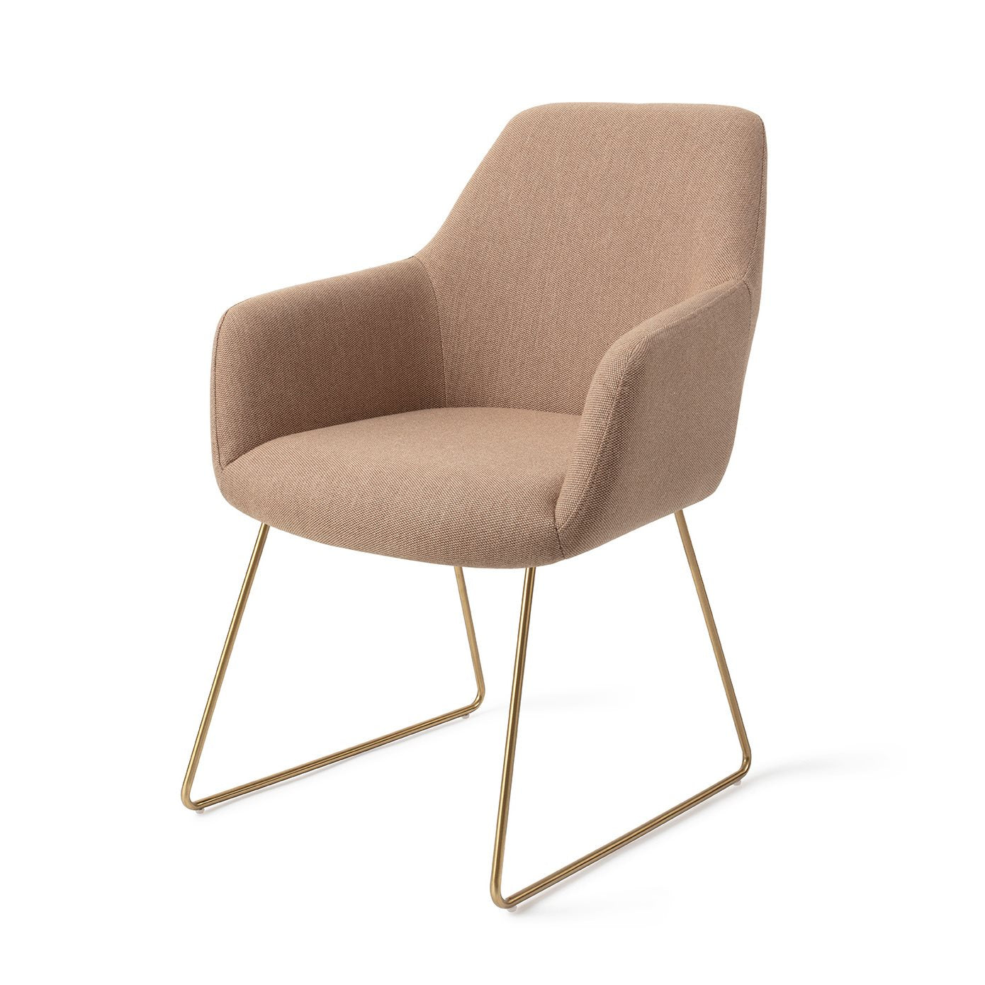 Jesper Home Hiroo Whisper Wheat Eetkamerstoel - Slide Gold - KwaliteitWonen.nl