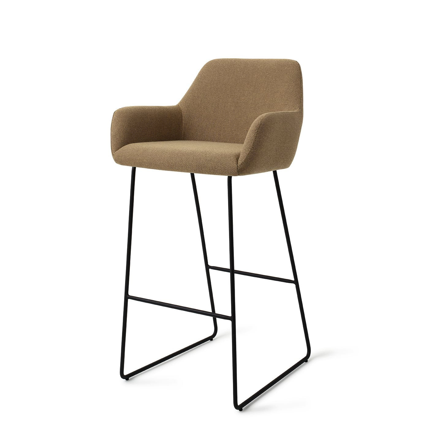 Jesper Home Hiroo Willow Barkruk - Slide Black (H) - KwaliteitWonen.nl