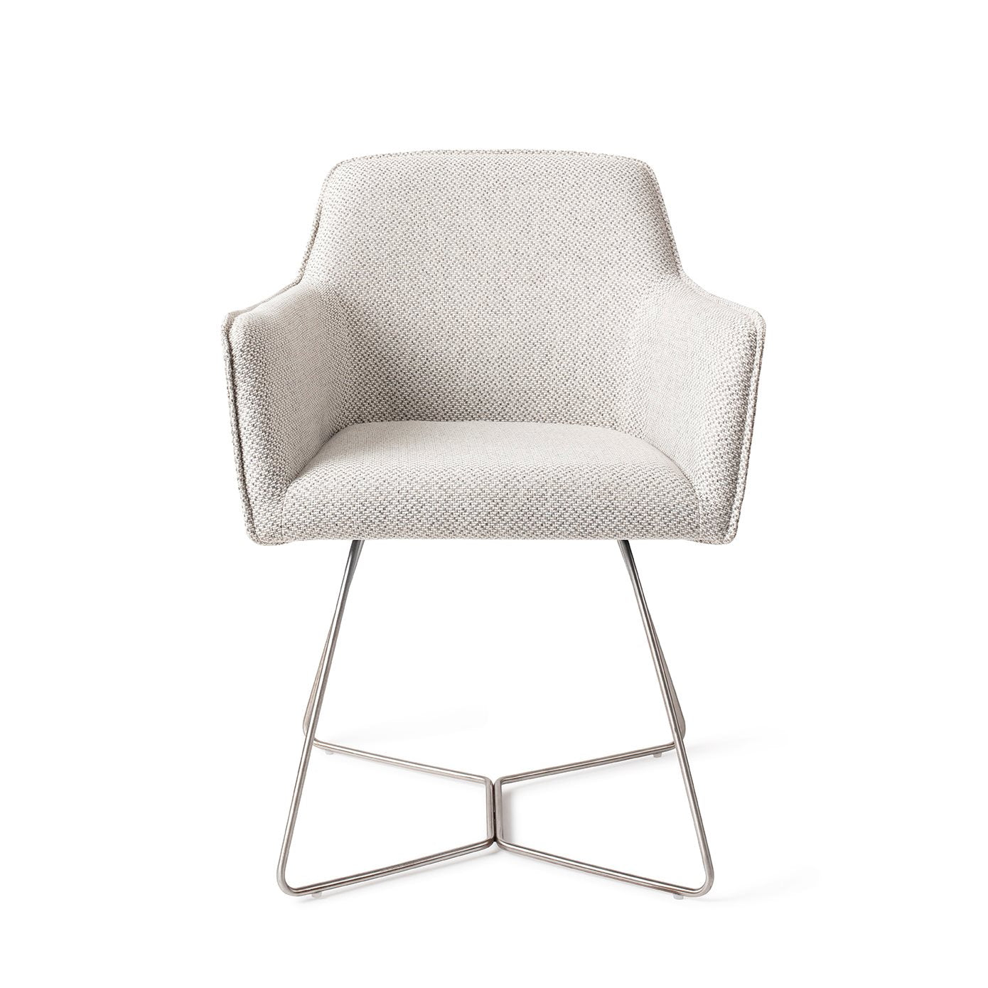 Jesper Home Hofu Checkers Charm Eetkamerstoel - Beehive Steel - KwaliteitWonen.nl