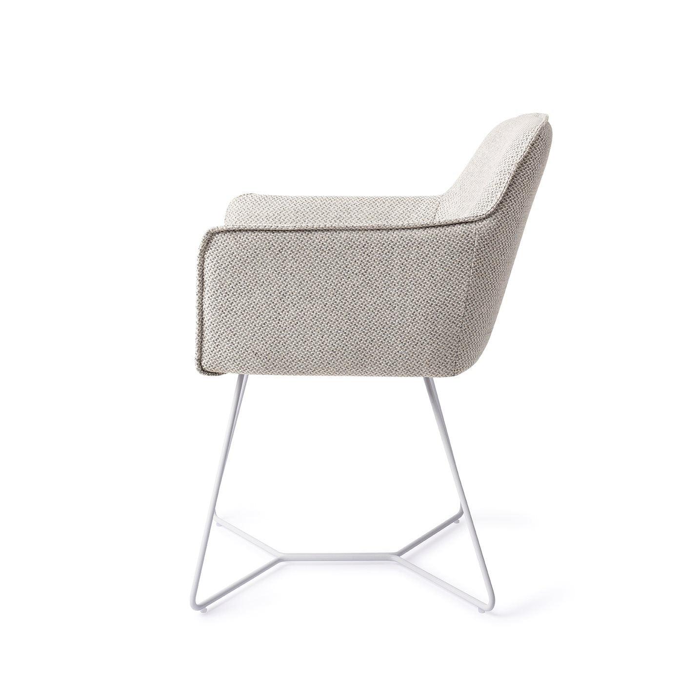 Jesper Home Hofu Checkers Charm Eetkamerstoel - Beehive White - KwaliteitWonen.nl