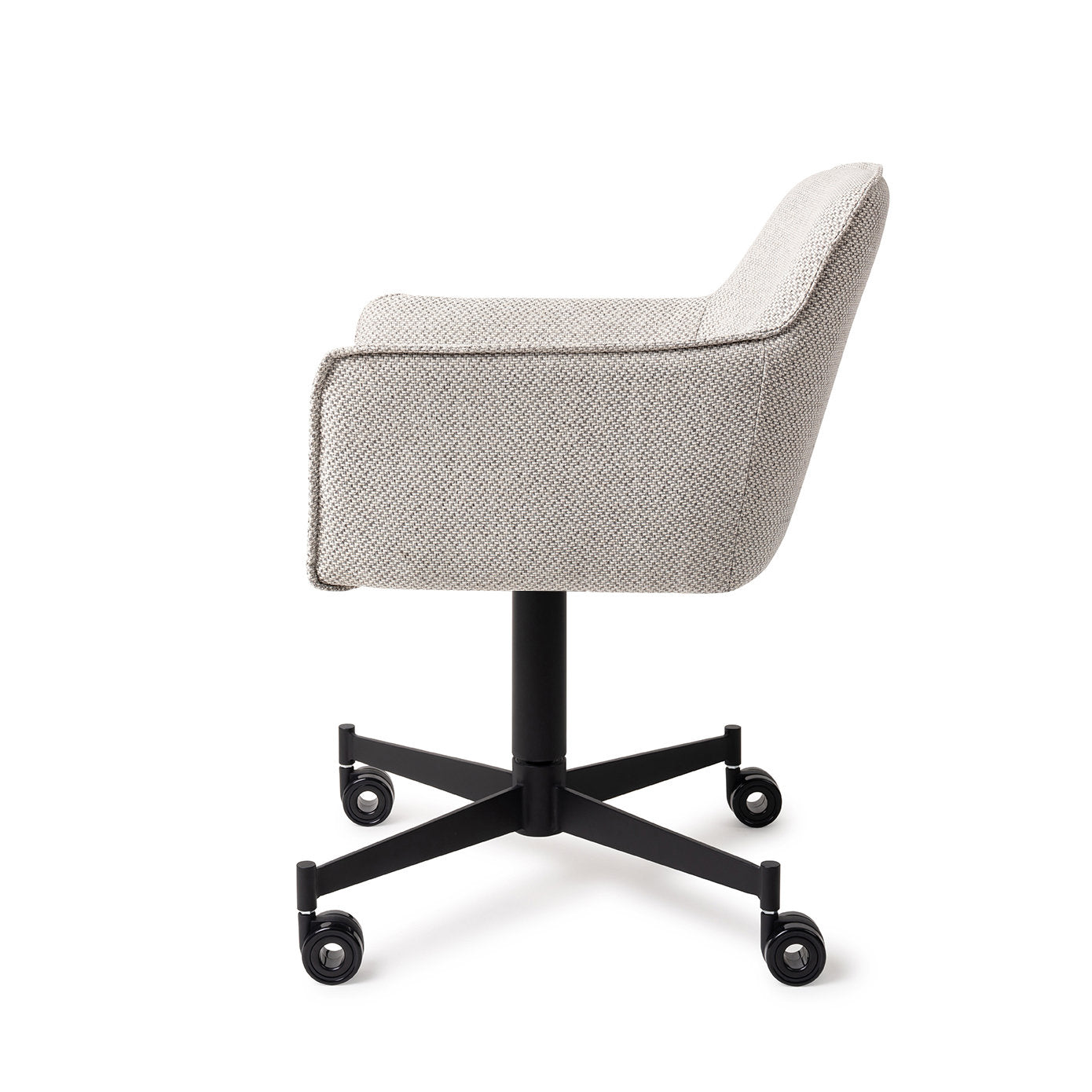 Jesper Home Hofu Checkers Charm Eetkamerstoel - Caster Black - KwaliteitWonen.nl